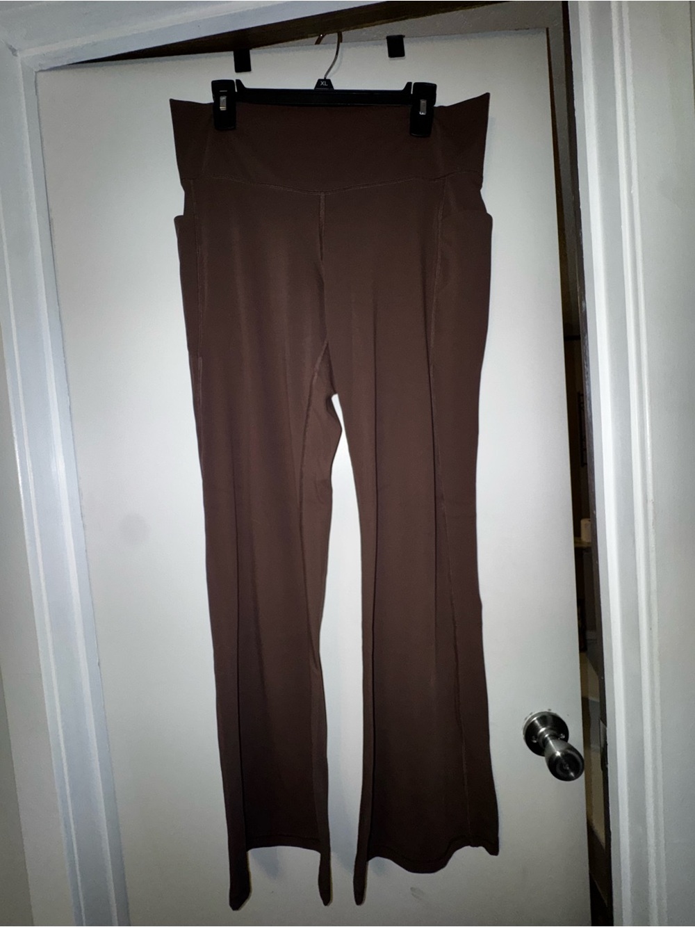 High-Waist Brown Flare Pants